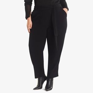 MM Lafleur - The Jackson Trouser—Crinkle Crepe - Black Plus Size +2